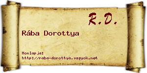 Rába Dorottya névjegykártya